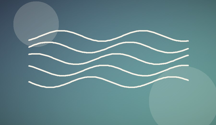 Abstract rhythm lines showing steady daily writing practice